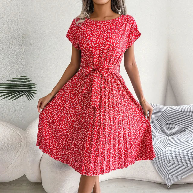 Constanza® | Summery Chiffon Dress With A Floral Pattern