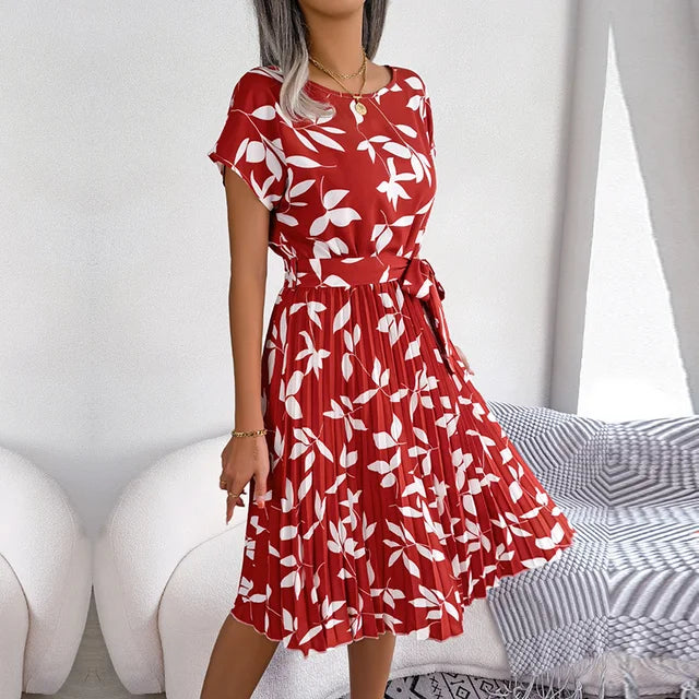 Constanza® | Summery Chiffon Dress With A Floral Pattern