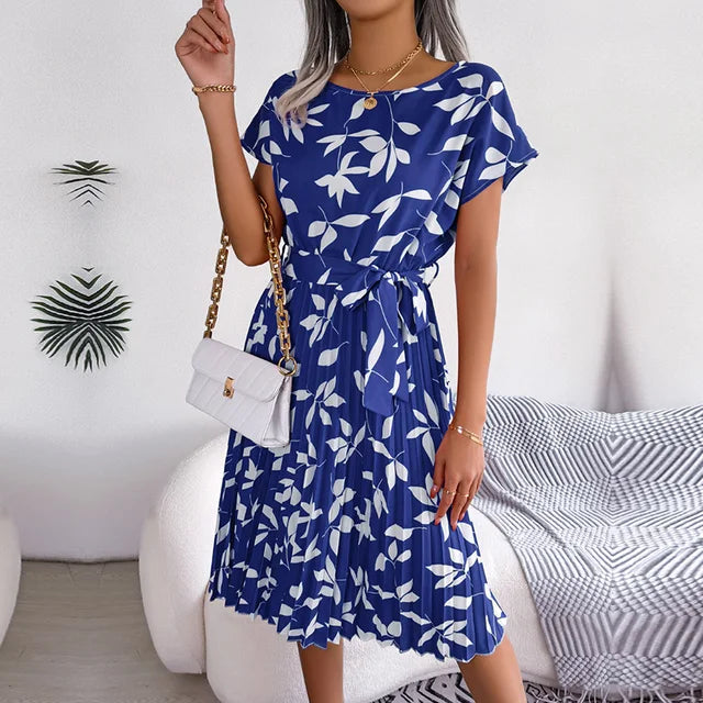 Constanza® | Summery Chiffon Dress With A Floral Pattern