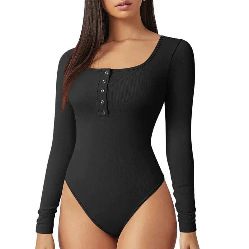 Avril® | Ribbed Bodysuit With Long Sleeves