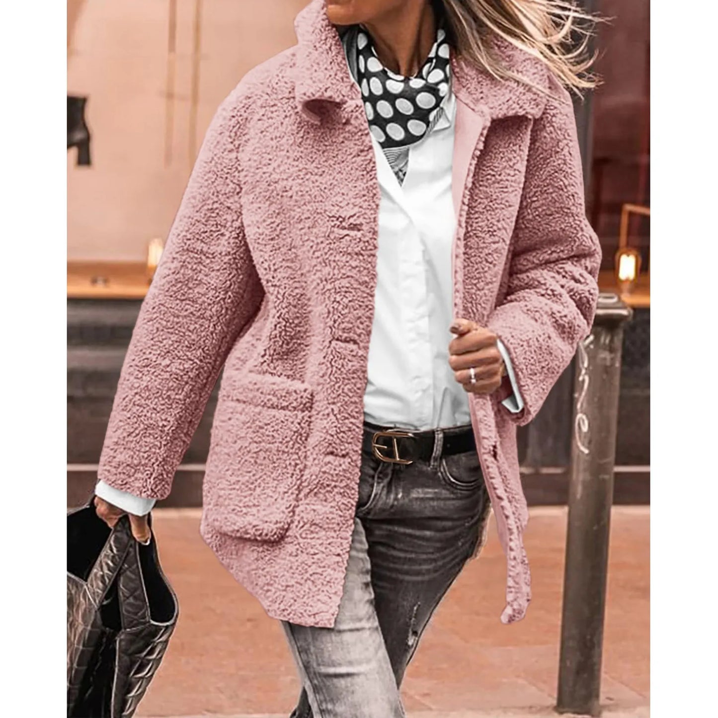 Eira® | Women's cuddly coat with button placket