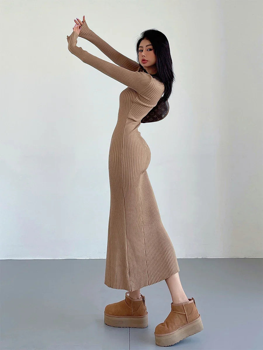 Ava® | Long, slim maxi dress