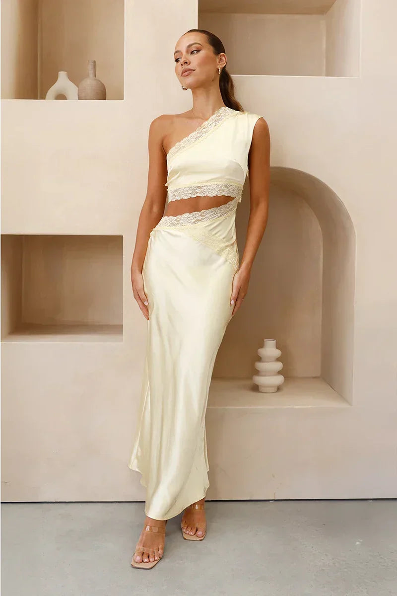Dolores® | One-Shoulder Maxi Dress Gelb