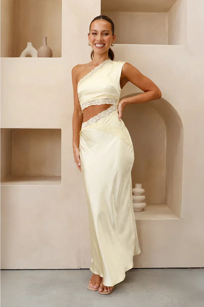 Dolores® | One-Shoulder Maxi Dress Gelb