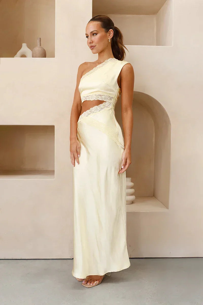 Dolores® | One-Shoulder Maxi Dress Gelb