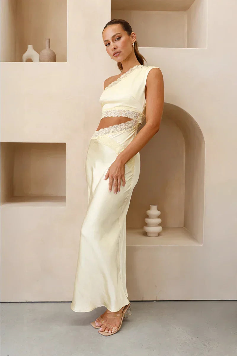 Dolores® | One-Shoulder Maxi Dress Gelb