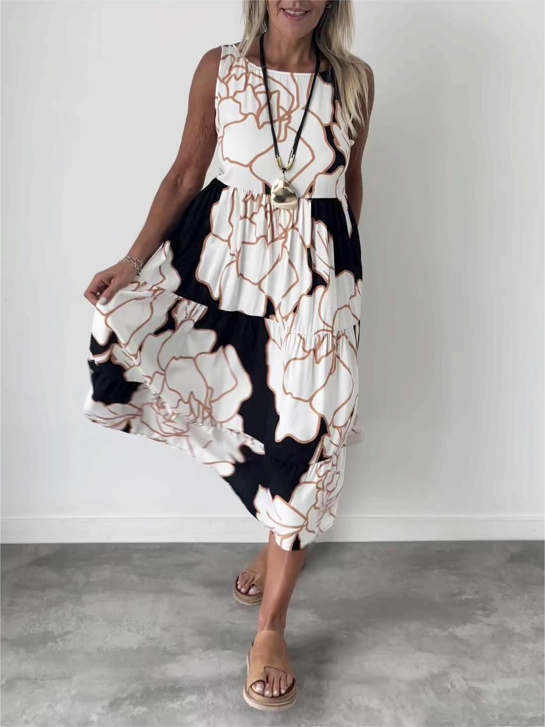 Mae | Stylish Floral Print Dress with Off-Shoulder Design