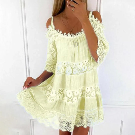 Femke | Summer Dress with Cold-Shoulder Design for Women