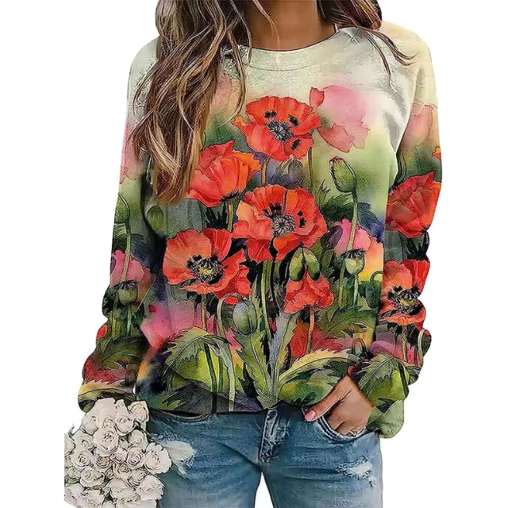 Bianca® | Casual, floral long-sleeved shirt