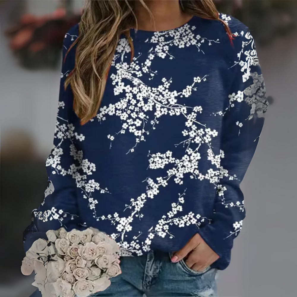 Bianca® | Casual, floral long-sleeved shirt