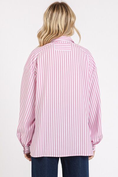 Bronte® | Striped long-sleeved shirt with button placket