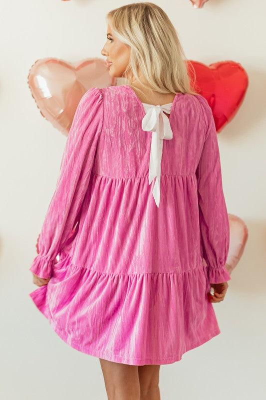 Dayana® | Pink long sleeve dress