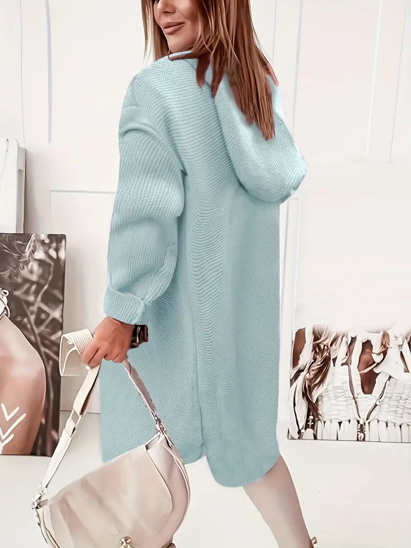 Elisa® | Long knitted cardigan with hood
