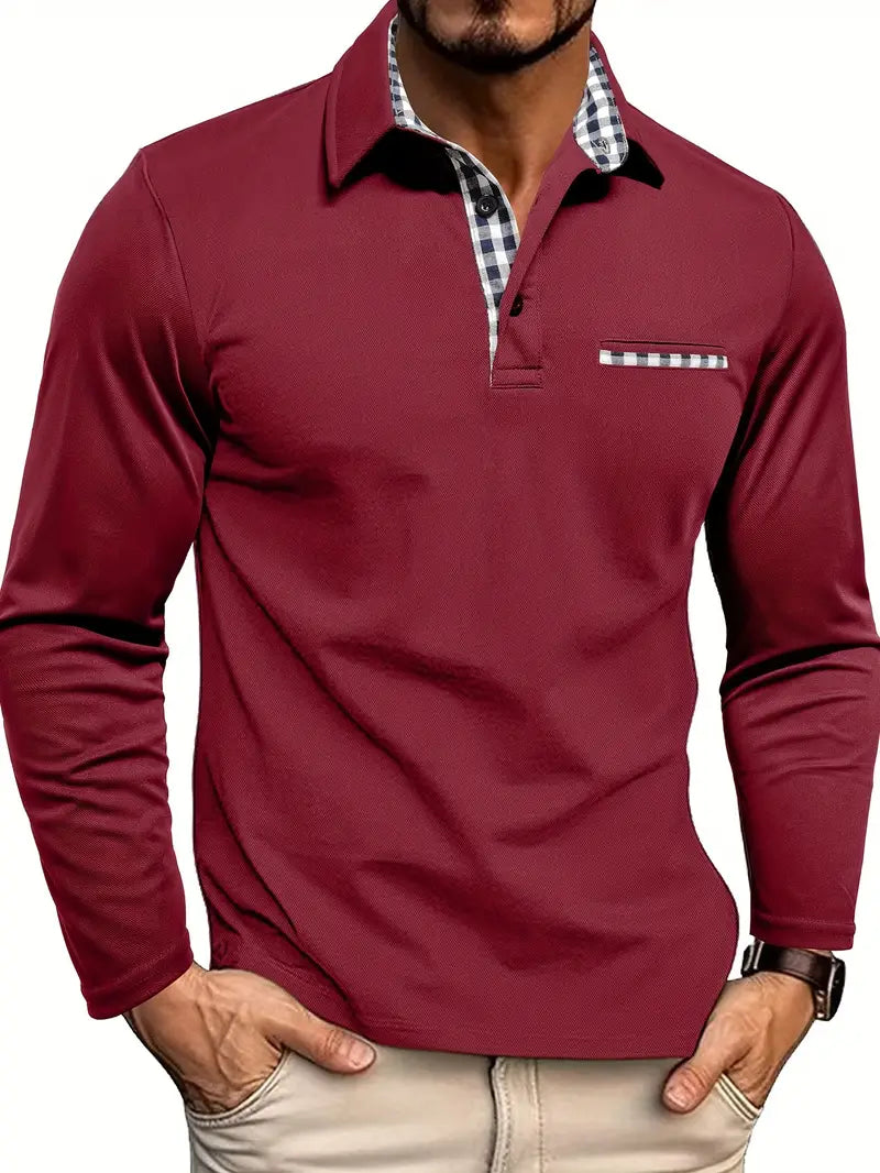 Raymond | Classic Men's Summer Polo Shirt with Long Sleeves