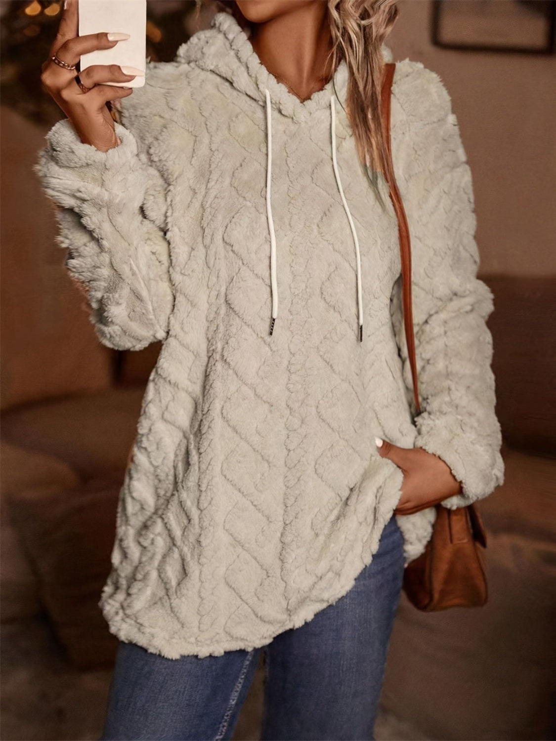 Carmen® | Long sleeve plush drawstring hoodie