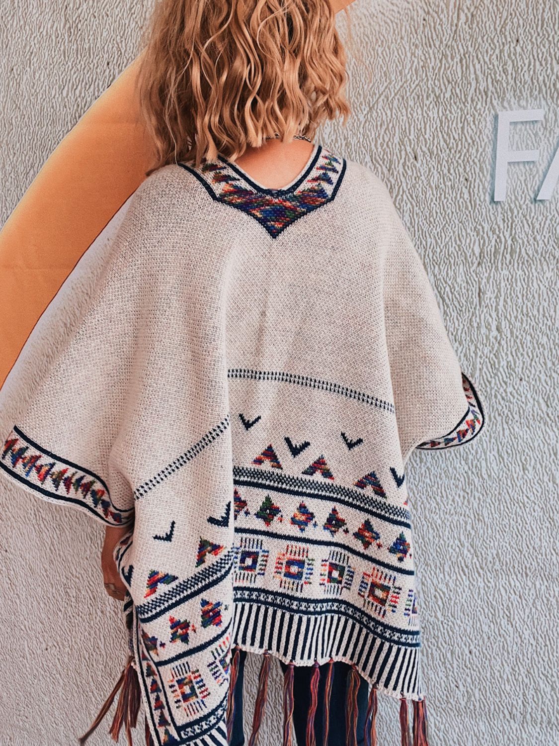 Dominique® | Open front fringe cardigan