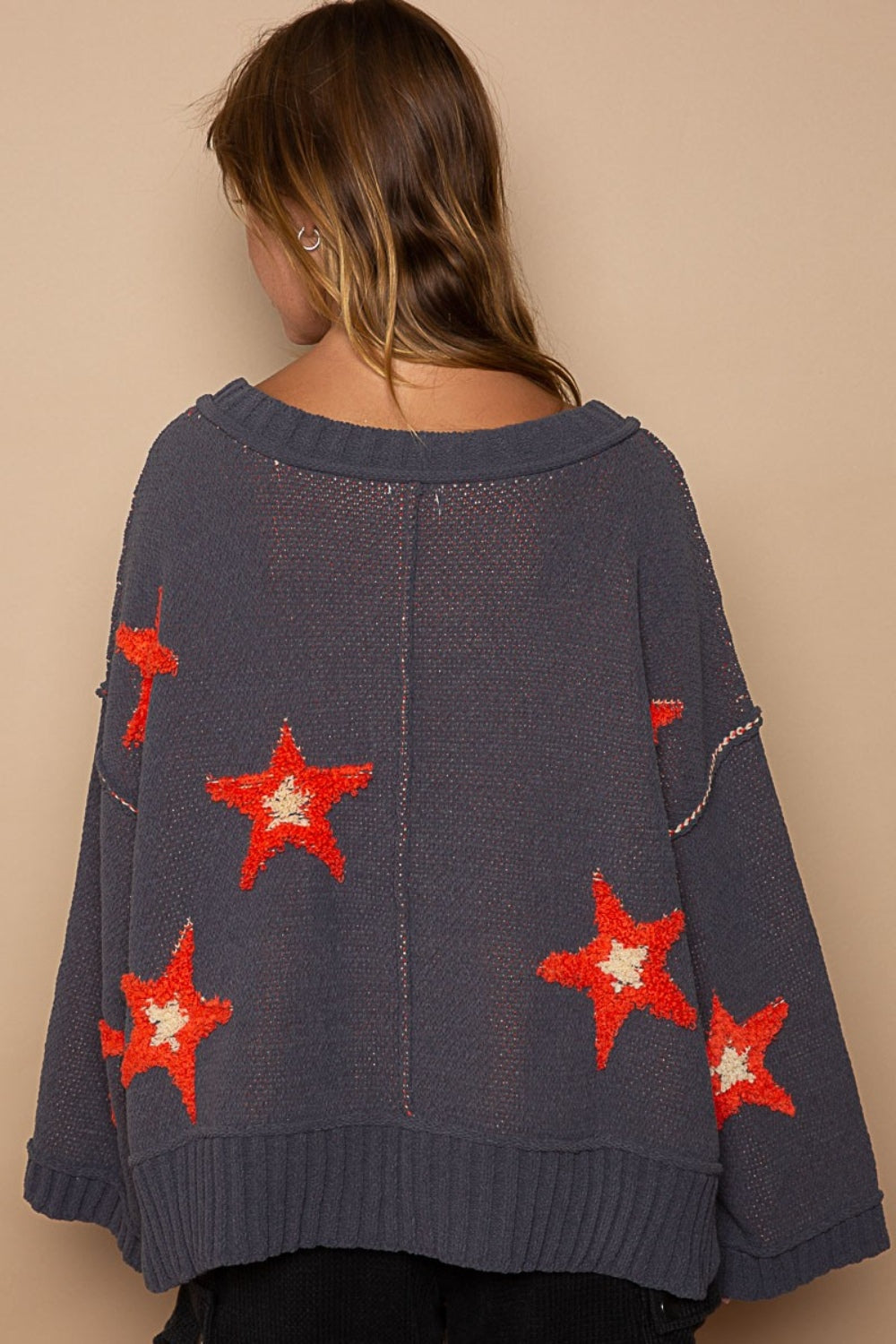 Cornelia® | Long sleeve sweater with star patch