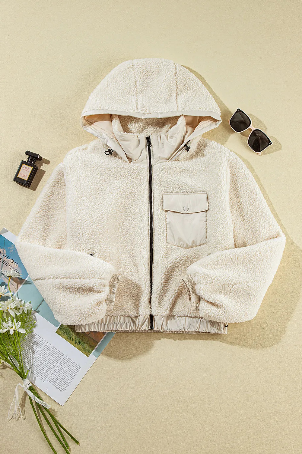 Claudine® | Long sleeve hooded jacket with zip fastening