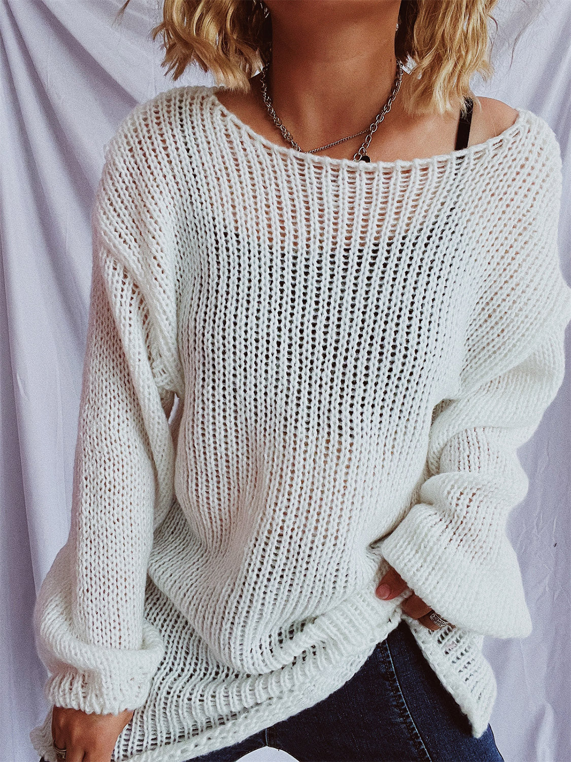 Bernadette® | Sweater with a boat neckline and dropped shoulders