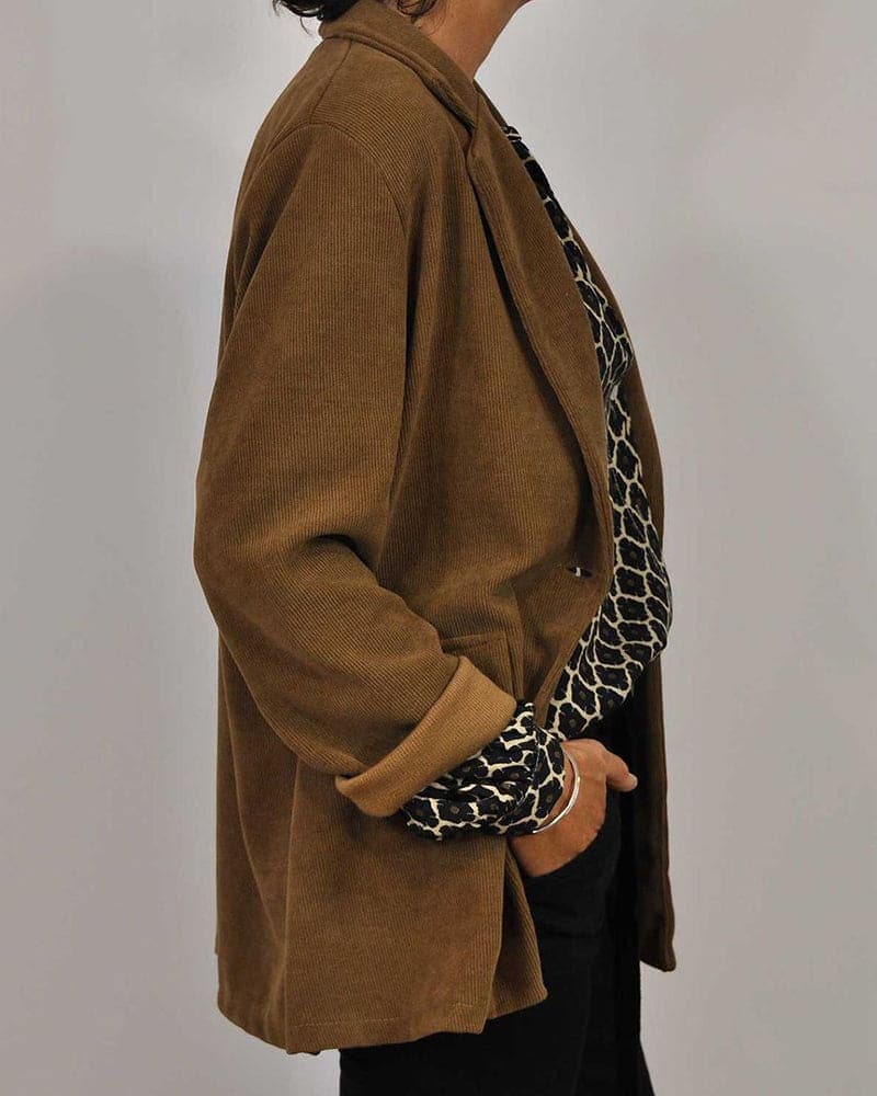 Brenda | Lightweight Geometric Print Blouse with V-neck