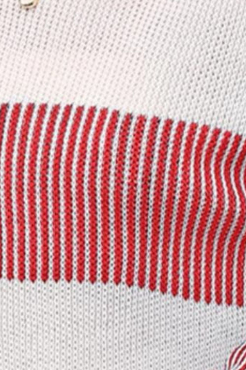 Beata® | Striped long-sleeved sweater with a crew neck