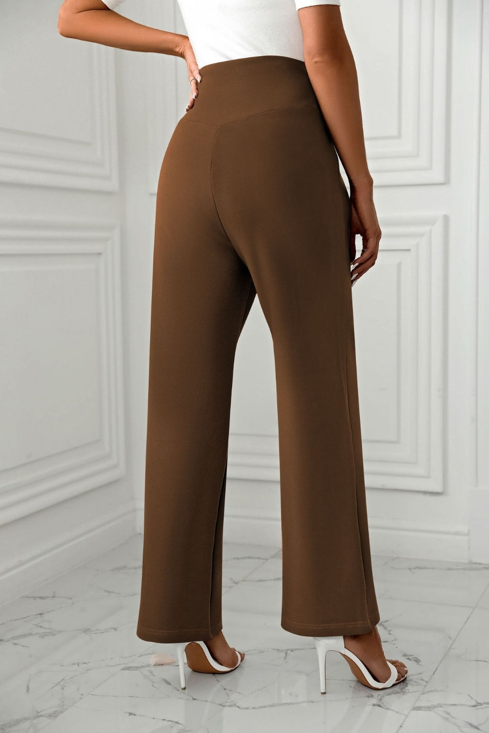 Ava® | Straight leg trousers with high waist