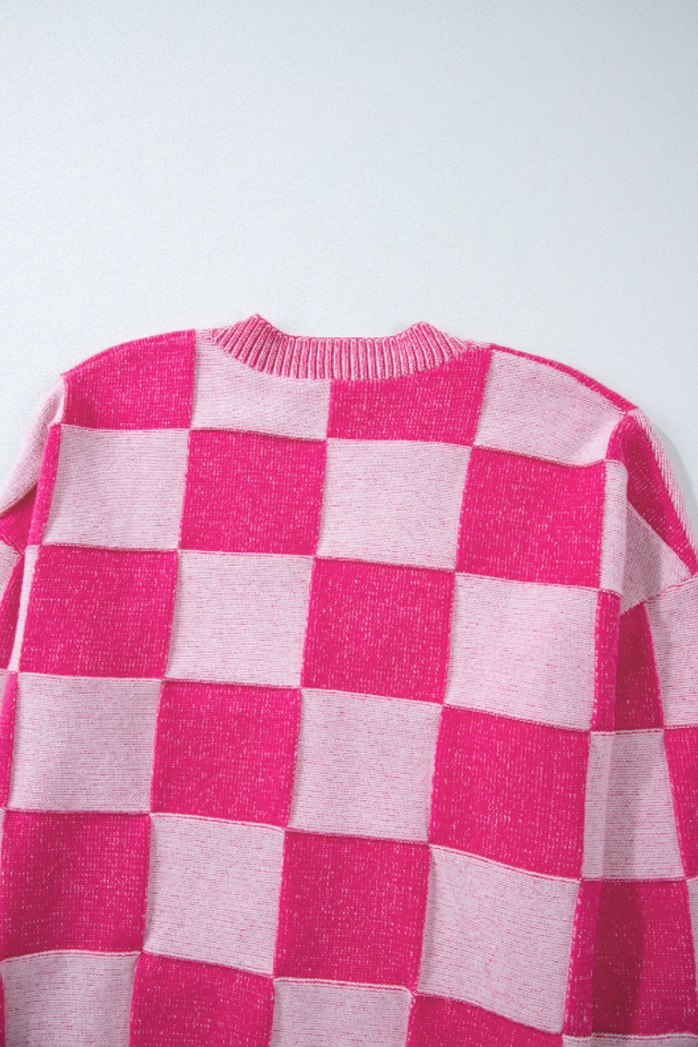 Araceli | Checked long-sleeved cardigan with V-neck