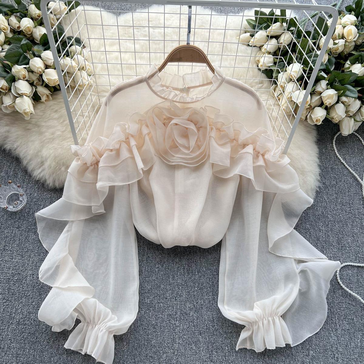 Corina® | Irregular Gathered Mesh Blouse Women'S Sweater