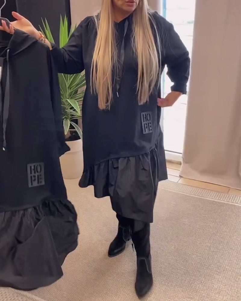 Elisa® | Comfortable women's hooded dress with long sleeves
