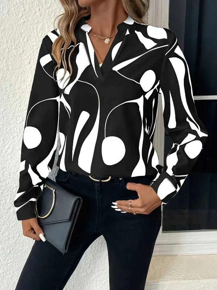 Stella | Women's Long Sleeve Printed Blouse