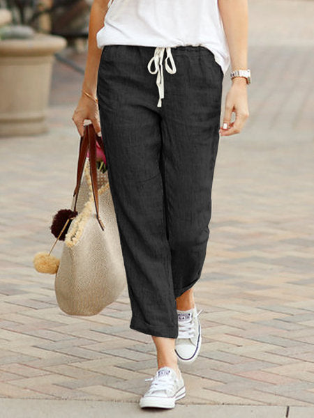 Brianna | Women's Trousers – Comfortable Relaxed Fit – Full Length Casual Pants