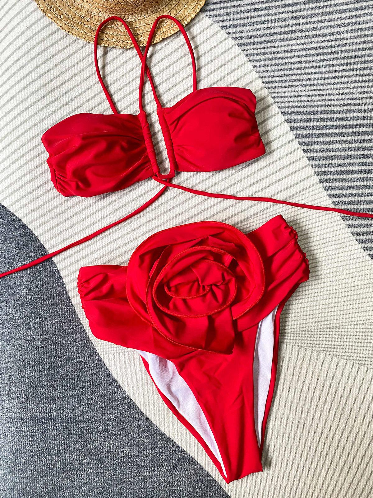 Destiny | Elegant Halter Neck Bikini with Floral Design for Women