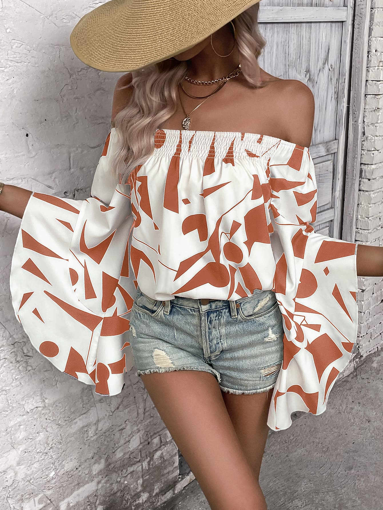 Cora® | Elegant Off-The-Shoulder Blouse With Batwing Sleeves