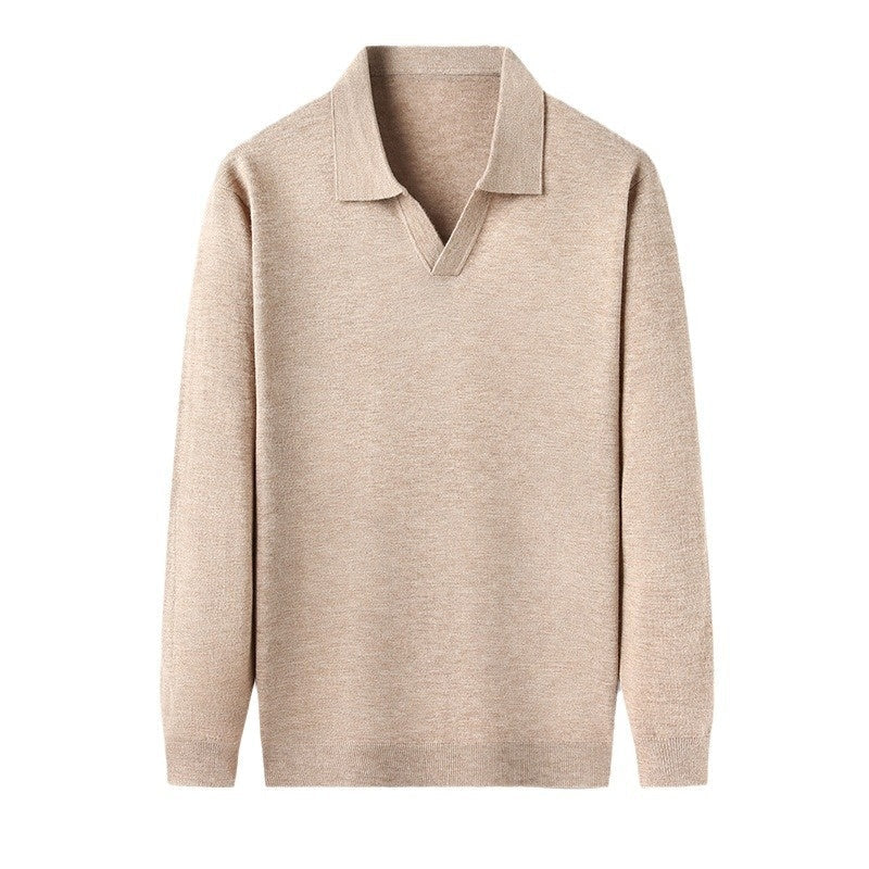 Benjamin | Men's Long Sleeve V-Neck Polo Shirt