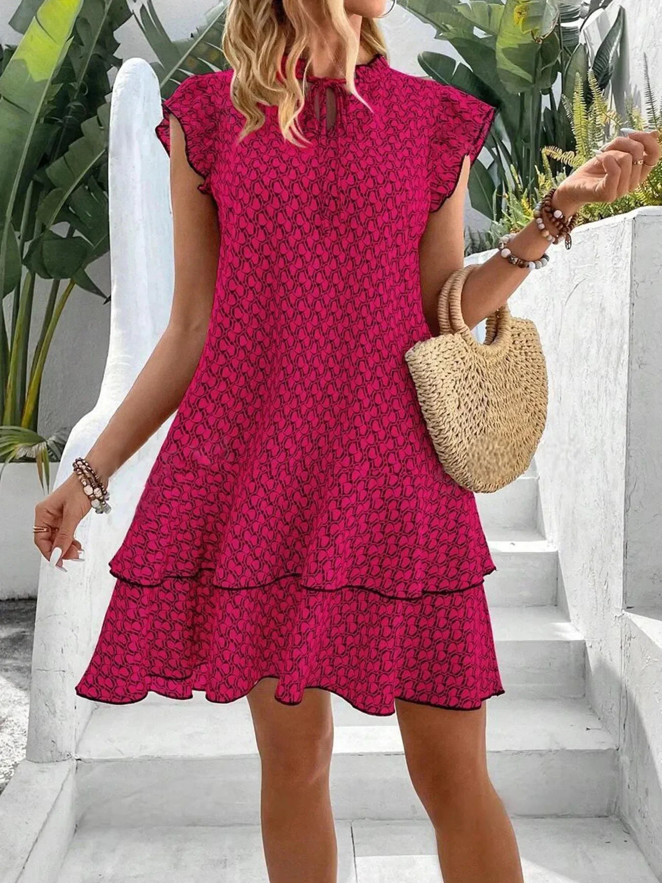 Anastasia® | Elegant Women'S Dress With Ruffles And Tie Collar