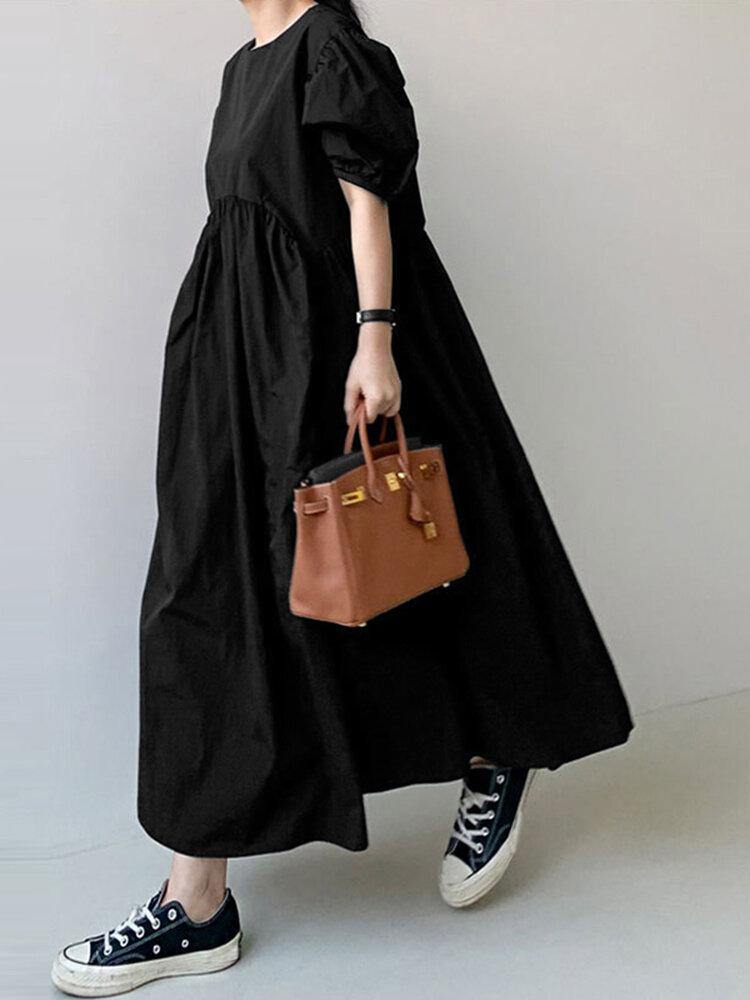 Elida® | Loose Dress With Puff Sleeves