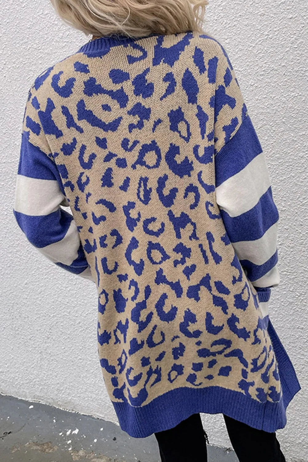 Carina® | Long sleeve leopard print open front cardigan