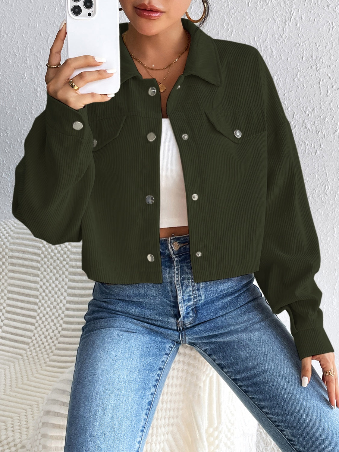 Constance® | Long sleeve jacket with snap fastening