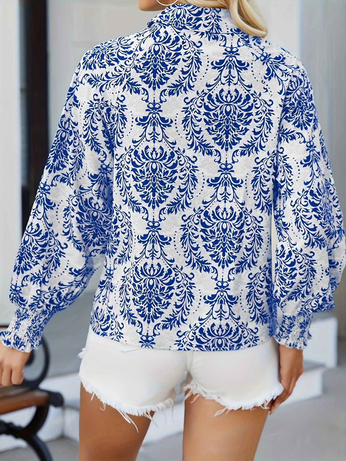 Bregetta® | Casual Loose Print Blouse With Long Sleeves For Women