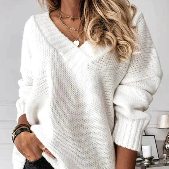Erin | Women's Oversized V-Neck Sweater