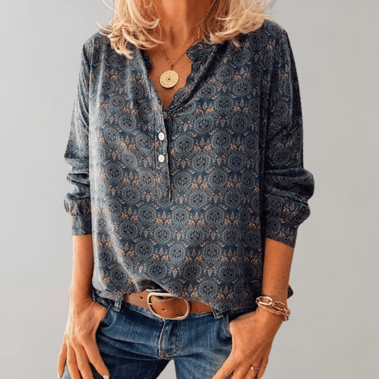 Celia® | Elegant Vintage Cotton Blouse In A Classic Style
