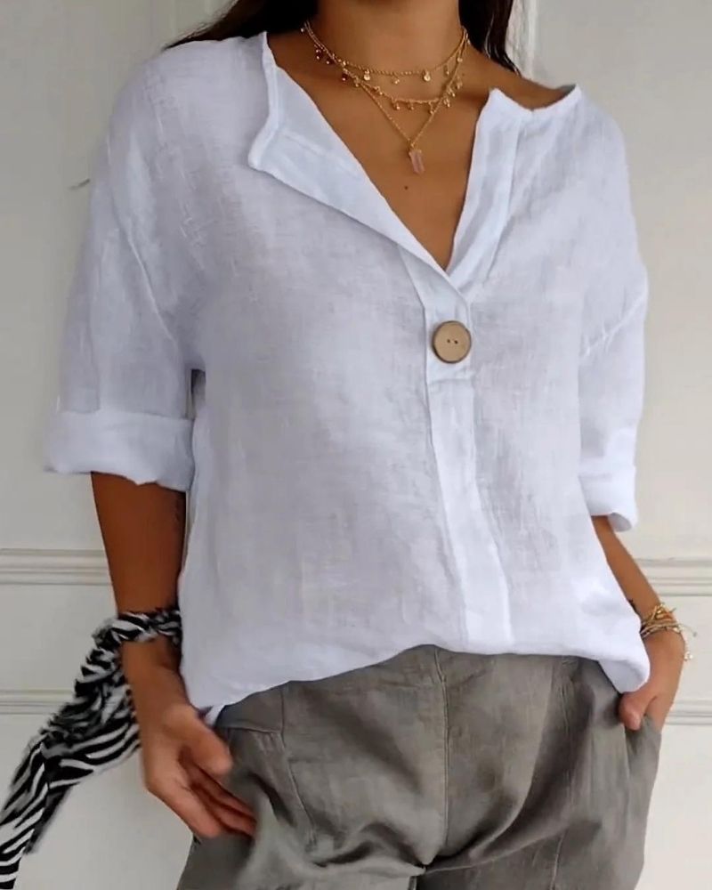 Casiana® | Elegant V-Neck Top