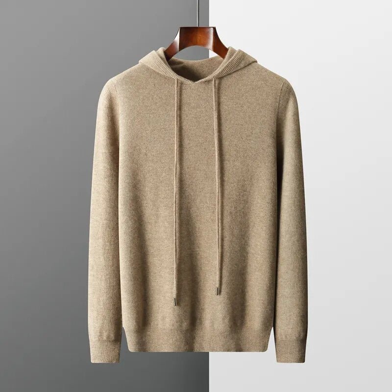 Theo | Men's Drawstring Knit Hoodie Sweater