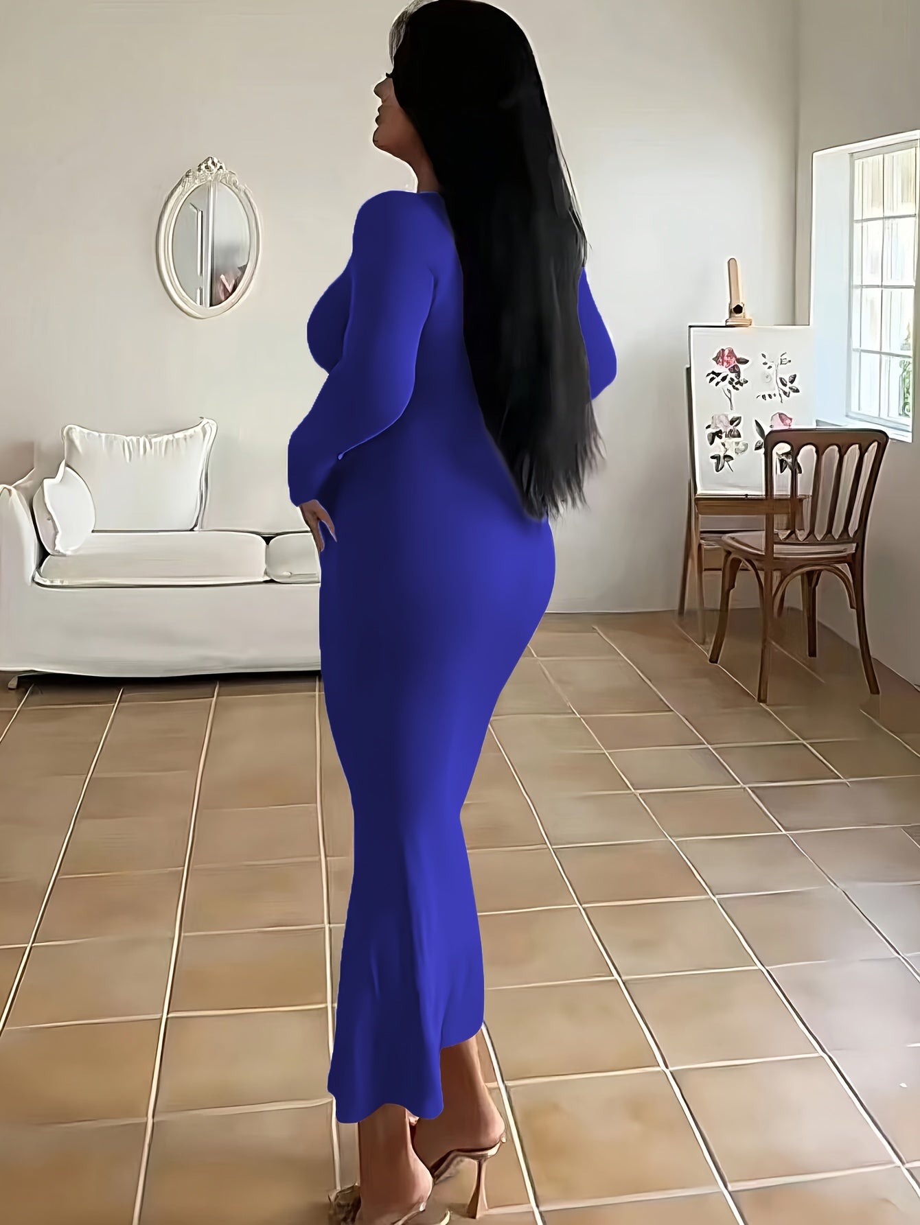 Anaís® | Elegant Autumn Dress With A-Line And Long Sleeves