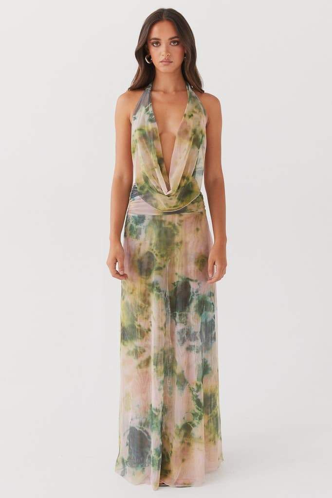 Aída® | Printed Halterneck Maxi Dress