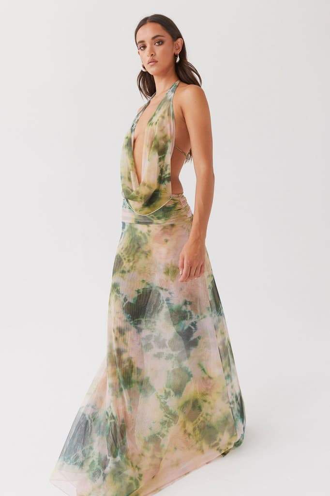 Aída® | Printed Halterneck Maxi Dress