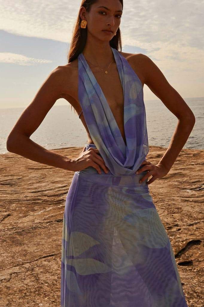Aída® | Printed Halterneck Maxi Dress