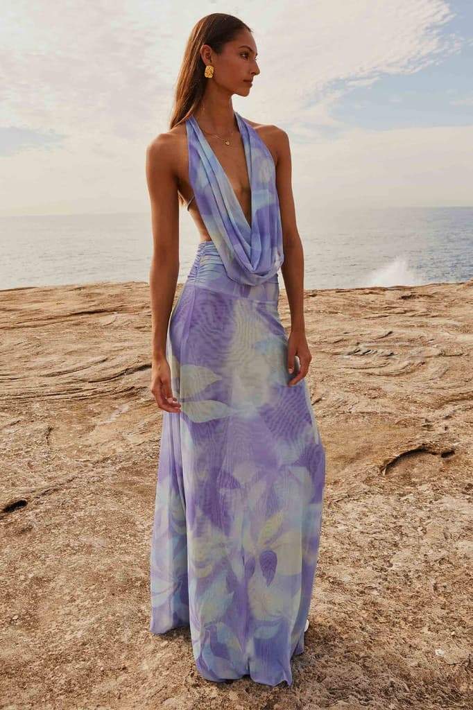 Aída® | Printed Halterneck Maxi Dress