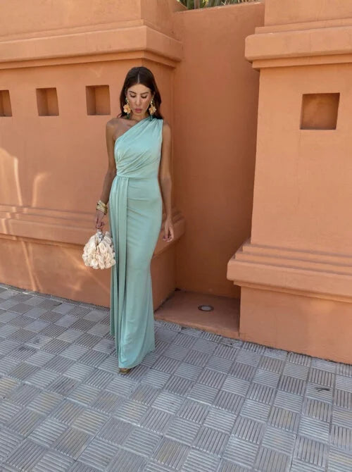 Angelica® | Dress with slanted shoulders