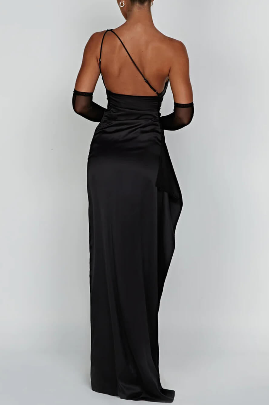 Ariana® | Satin Maxi Dress With Slit